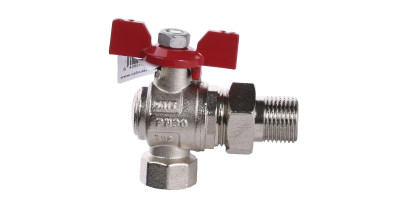 Кран кульовий Arco кутовий c американкою Sena ВН-НАР 1/2" 154303