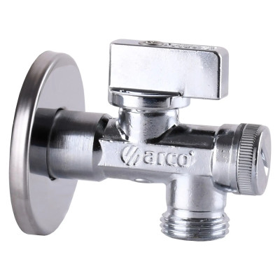 Кран кульовий Arco кутовий з фільтром НАР 1/2" 02400MAC