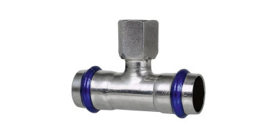 Прес-фітинг трійник із нержавіючої сталі ВН 28x1/2" ASG INOX 6555942 Прес-фітинг трійник із нержавіючої сталі ВН 28x1/2" ASG INOX 6555942