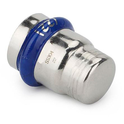 Прес-фітинг із нержавіючої сталі заглушка 35 мм ASG INOX 6556100 Прес-фітинг із нержавіючої сталі заглушка 35 мм ASG INOX 6556100