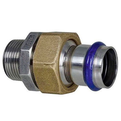 Прес-фітінг американка з нержавіючої сталі НАР 22x3/4" ASG INOX 6556140 Прес-фітінг американка з нержавіючої сталі НАР 22x3/4" ASG INOX 6556140