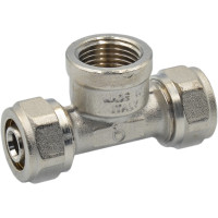 Обжимной фитинг Bonomi тройник ВН 16x1/2"x16мм (3932160416) Обжимной фитинг Bonomi тройник ВН 16x1/2"x16мм (3932160416)