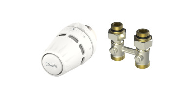 Комплект для радіатора з нижнім підключенням прямий M30x1.5 RLV-KB 1/2" Danfoss 015G5308