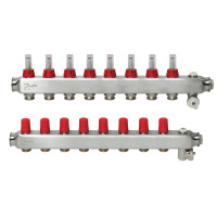 Колектор 1"х8 виходів з витратоміром SSM-8F 3/4" Danfoss 088U0758 Колектор 1"х8 виходів з витратоміром SSM-8F 3/4" Danfoss 088U0758