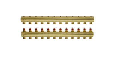 Колектор 1"х12 виходів без витратомірів FHF-12 3/4" Danfoss 088U0512 Колектор 1"х12 виходів без витратомірів FHF-12 3/4" Danfoss 088U0512