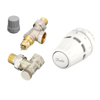 Комплект для радиатора с боковым подключением угловой RA-N+RLV-S 1/2" Danfoss 015G5311 Комплект для радиатора с боковым подключением угловой RA-N+RLV-S 1/2" Danfoss 015G5311