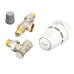 Комплект для радиатора с боковым подключением угловой RA-N+RLV-S 1/2" Danfoss 015G5311