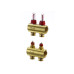 Колектор 1"х2 виходи з витратоміром FHF-2f 3/4" Danfoss 088U0522
