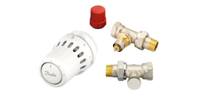 Комплект для радиатора с боковым подключением прямой RA+RLV-S 1/2" Danfoss 015G5348 Комплект для радиатора с боковым подключением прямой RA+RLV-S 1/2" Danfoss 015G5348