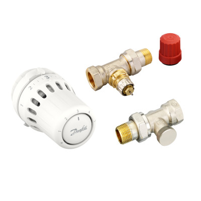 Комплект для радіатора з боковим підключенням прямий RA+RLV - s 1/2" Danfoss 015G5348 Комплект для радіатора з боковим підключенням прямий RA+RLV - s 1/2" Danfoss 015G5348