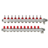 Колектор 1"х11 виходів з витратоміром SSM-11F 3/4" Danfoss 088U0761