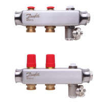 Колектор 1"х2 виходи без витратомірів SSM-2 з термоклапанами 3/4" Danfoss 088U0802 Колектор 1"х2 виходи без витратомірів SSM-2 з термоклапанами 3/4" Danfoss 088U0802