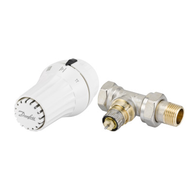 Комплект для радиатора с боковым подключением прямой RAE+RA-N 1/2" Danfoss 013G5094 Комплект для радиатора с боковым подключением прямой RAE+RA-N 1/2" Danfoss 013G5094