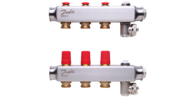 Колектор 1"х3 виходи без витратомірів SSM-3 з термоклапанами 3/4" Danfoss 088U0803 Колектор 1"х3 виходи без витратомірів SSM-3 з термоклапанами 3/4" Danfoss 088U0803