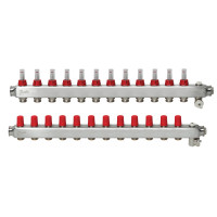 Колектор 1"х12 виходів з витратоміром SSM-12F 3/4" Danfoss 088U0762 Колектор 1"х12 виходів з витратоміром SSM-12F 3/4" Danfoss 088U0762