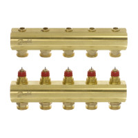 Колектор 1"х5 виходів без витратомірів FHF-5 3/4" Danfoss 088U0505 Колектор 1"х5 виходів без витратомірів FHF-5 3/4" Danfoss 088U0505