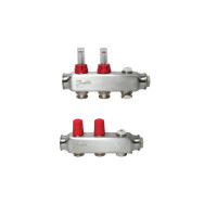 Колектор 1"х2 виходи з витратоміром SSM-2F 3/4" Danfoss 088U0752 Колектор 1"х2 виходи з витратоміром SSM-2F 3/4" Danfoss 088U0752