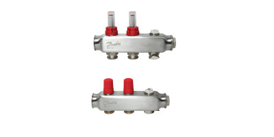Колектор 1"х2 виходи з витратоміром SSM-2F 3/4" Danfoss 088U0752 Колектор 1"х2 виходи з витратоміром SSM-2F 3/4" Danfoss 088U0752