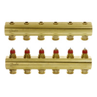 Коллектор 1"х6 выходов без расходомеров FHF-6 3/4" Danfoss 088U0506 Коллектор 1"х6 выходов без расходомеров FHF-6 3/4" Danfoss 088U0506