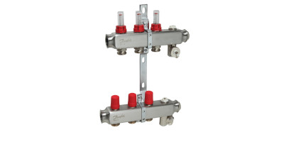 Колектор 1"х3 виходи з витратоміром SSM-3F 3/4" Danfoss 088U0753 Колектор 1"х3 виходи з витратоміром SSM-3F 3/4" Danfoss 088U0753