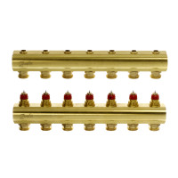 Колектор 1"х7 виходів без витратомірів FHF-7 3/4" Danfoss 088U0507 Колектор 1"х7 виходів без витратомірів FHF-7 3/4" Danfoss 088U0507