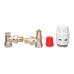Комплект для радиатора с боковым подключением угловой RAS-C2+RA-N+RLV-S 1/2" Danfoss 013G2219