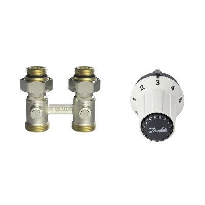 Комплект для радиатора с нижним подключением прямой RAS-CK+RLV-KS 1/2" Danfoss 013G5275 Комплект для радиатора с нижним подключением прямой RAS-CK+RLV-KS 1/2" Danfoss 013G5275