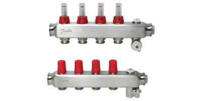 Колектор 1"х4 виходи з витратоміром SSM-4F 3/4" Danfoss 088U0754 Колектор 1"х4 виходи з витратоміром SSM-4F 3/4" Danfoss 088U0754