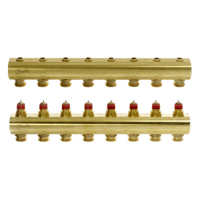 Колектор 1"х8 виходів без витратомірів FHF-8 3/4" Danfoss 088U0508