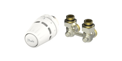 Комплект для радіатора з нижнім підключенням кутовий M30x1.5 RLV-KB 1/2" Danfoss 015G5307 Комплект для радіатора з нижнім підключенням кутовий M30x1.5 RLV-KB 1/2" Danfoss 015G5307