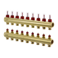 Колектор 1"х9 виходів з витратоміром FHF - 9f 3/4" Danfoss 088U0529 Колектор 1"х9 виходів з витратоміром FHF - 9f 3/4" Danfoss 088U0529