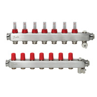 Колектор 1"х7 виходів з витратоміром SSM-7F 3/4" Danfoss 088U0757 Колектор 1"х7 виходів з витратоміром SSM-7F 3/4" Danfoss 088U0757