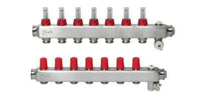Коллектор 1"х7 выходов c расходомером SSM-7F 3/4" Danfoss 088U0757