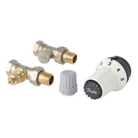 Комплект для радиатора с боковым подключением прямой RA-FN+RAS-C+RLV-S 1/2" Danfoss 013G5254 Комплект для радиатора с боковым подключением прямой RA-FN+RAS-C+RLV-S 1/2" Danfoss 013G5254
