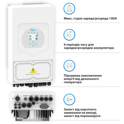 Зарядная станция система 5кВт DEYE + 5кВт батарея SUN-5K-SG03LP1-EU Зарядная станция система 5кВт DEYE + 5кВт батарея SUN-5K-SG03LP1-EU