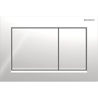 Змивна клавіша Geberit Omega20 (ex Omega30) для подвійного змиву Square матовий хром (115.080.KH.1)