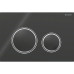 Змивна клавіша Geberit Sigma50 (ex Sigma21) для подвійного змиву Round чорний/хром (115.884.SJ.1)