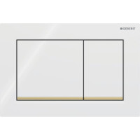 Змивна клавіша Geberit Omega20 для подвійного змиву Square білий/позолота 115.080.KK.1 Змивна клавіша Geberit Omega20 для подвійного змиву Square білий/позолота 115.080.KK.1