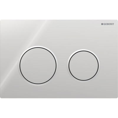 Змивна клавіша Geberit Omega20 для подвійного змиву Round глянцевий хром (115.085.KH.1)