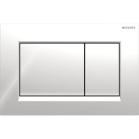 Змивна клавіша Geberit Sigma20 (ex Sigma30) для подвійного змиву Square глянцевий хром/матовий хром (115.883.KH.1)