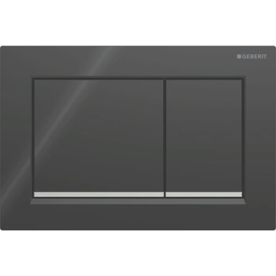 Змивна клавіша Geberit Omega20 для подвійного змиву Square чорний/глянсовий хром 115.080.KM. 1 Змивна клавіша Geberit Omega20 для подвійного змиву Square чорний/глянсовий хром 115.080.KM. 1