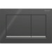Змивна клавіша Geberit Omega20 для подвійного змиву Square чорний/глянсовий хром 115.080.KM. 1