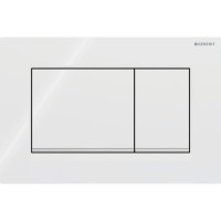 Змивна клавіша Geberit Sigma20 (ex Sigma30) для подвійного змиву Square білий/глянсовий хром (115.883.KJ.1)