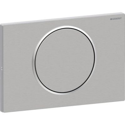 Змивна клавіша Geberit Sigma10 для змивання/зупинки змивання Round з кріпленням на гвинтах, матовий сатин (115.787.SN.5)