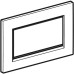 Змивна клавіша Geberit Sigma10 (ex Sigma30) для змивання/зупинки змивання Square з кріпленням на гвинтах, білий/глянсовий хром (115.893.KJ.1)