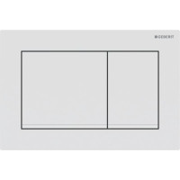 Смывная клавиша Geberit Omega20 для двойного смыва Square белый матовый 115.080.01.1