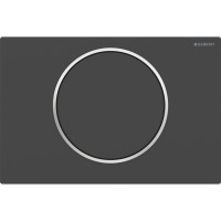 Змивна клавіша Geberit Sigma10 для змивання/зупинки змивання Round чорний матовий (115.758.14.5)