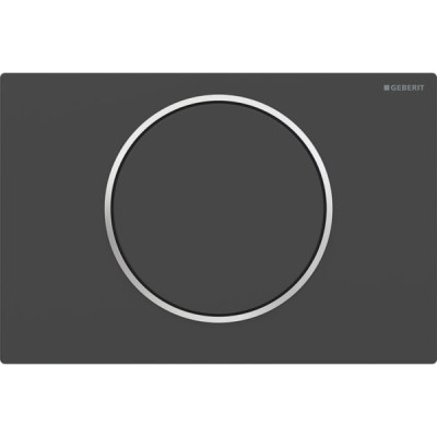 Змивна клавіша Geberit Sigma10 для змивання/зупинки змивання Round чорний матовий (115.758.14.5)
