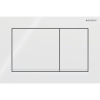 Смывная клавиша Geberit Omega20 для двойного смыва Square белый/белый матовый 115.080.11.1
