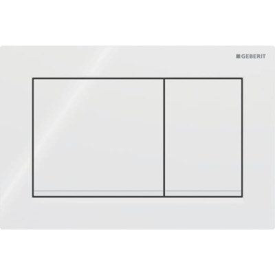 Змивна клавіша Geberit Omega20 для подвійного змиву Square білий/білий матовий 115.080.11.1 Змивна клавіша Geberit Omega20 для подвійного змиву Square білий/білий матовий 115.080.11.1
